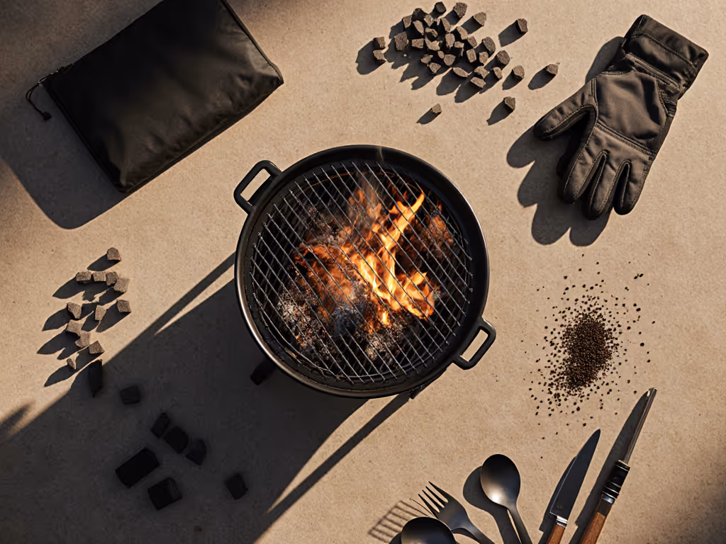 portable_charcoal_grill_wind_guard_demonstration
