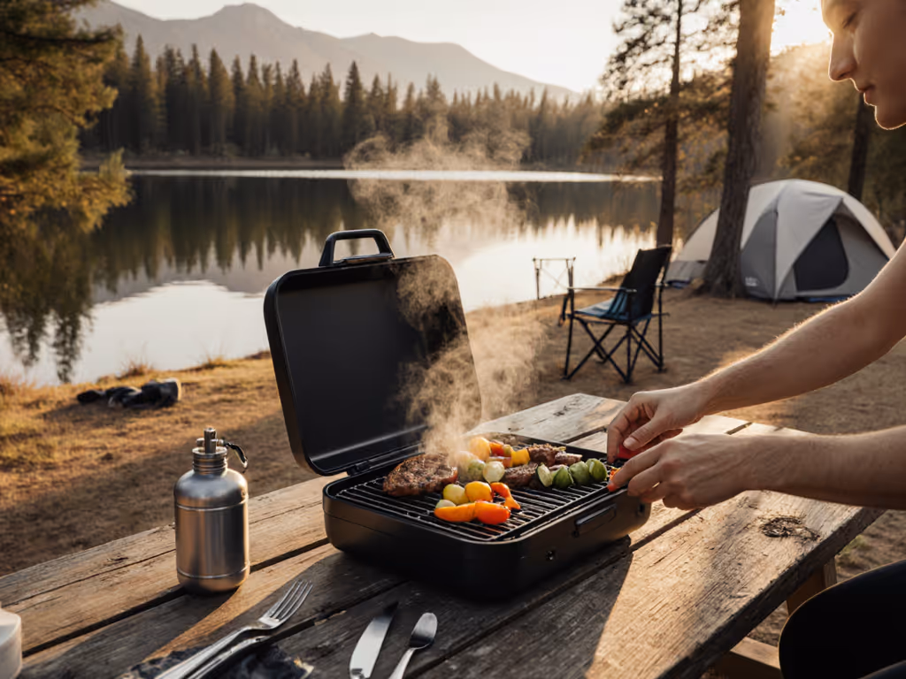 Portable Travel Grills for Couples: Setup in 2 Minutes